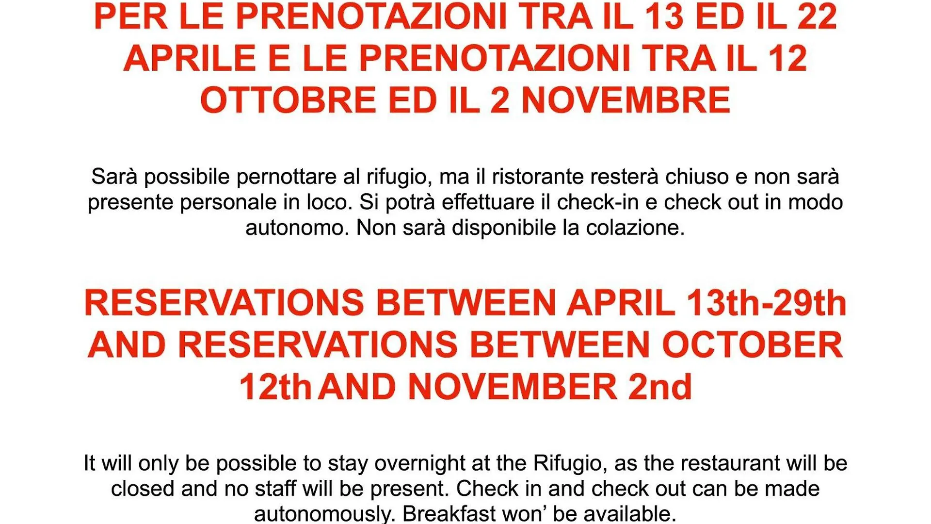 Rifugio Ospitale Italie
